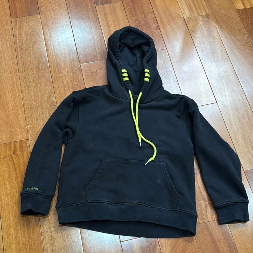 Adidas x Ivy Park Hoodie Womens Black Green Beyonce Pullover Sweatshirt Size XXS